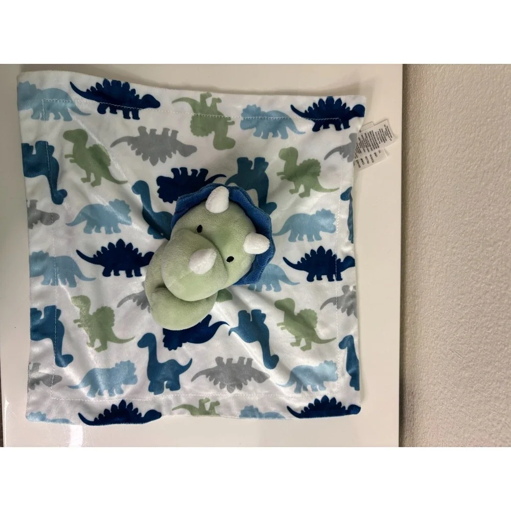 Dinosaur Baby Lovey Plush Security Blanket WalMart Baby Essentials Triceratops